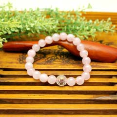 属羊属猴本命佛【大日如来】8MM粉晶手链（女款）