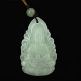 属牛本命佛【虚空藏菩萨】翡翠吊坠（豆种）
